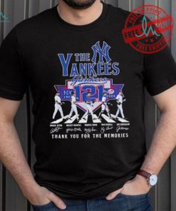 The New York Yankees baseball MLB thank you for the memories signatures shirt