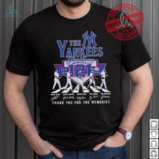 The New York Yankees baseball MLB thank you for the memories signatures shirt