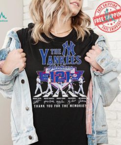 The New York Yankees baseball MLB thank you for the memories signatures shirt