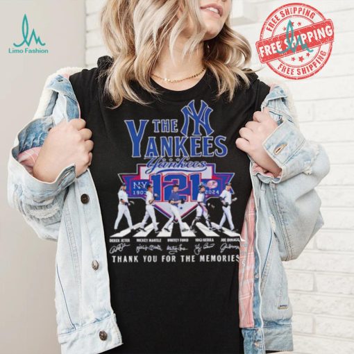 The New York Yankees baseball MLB thank you for the memories signatures shirt