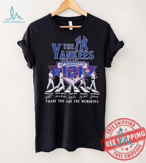 The New York Yankees baseball MLB thank you for the memories signatures shirt