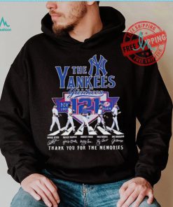 The New York Yankees baseball MLB thank you for the memories signatures shirt