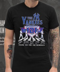 The New York Yankees baseball MLB thank you for the memories signatures shirt