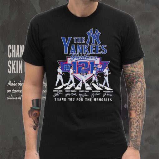 The New York Yankees baseball MLB thank you for the memories signatures shirt