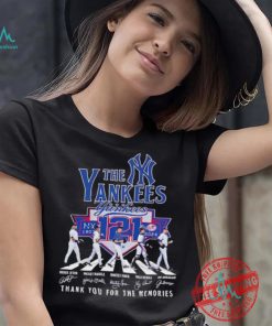 The New York Yankees baseball MLB thank you for the memories signatures shirt