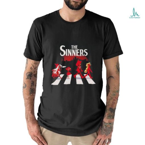 The Sinners Hazbin Hotel walking across shirt