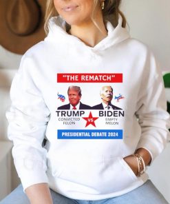 The rematch Trump convicted felon vs Biden empty melon presidential debate 2024 shirt