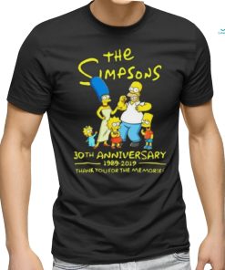 The simpsons 30th anniversary 1989 2019 thank you for memories Shirt