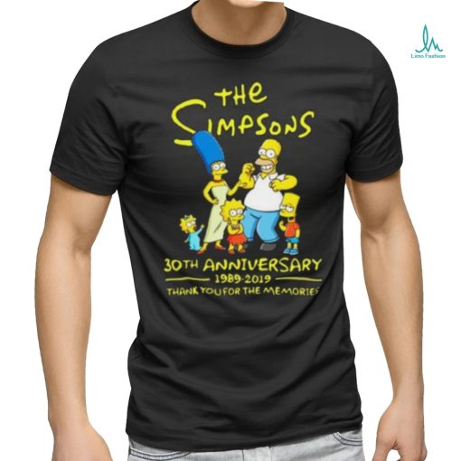The simpsons 30th anniversary 1989 2019 thank you for memories Shirt