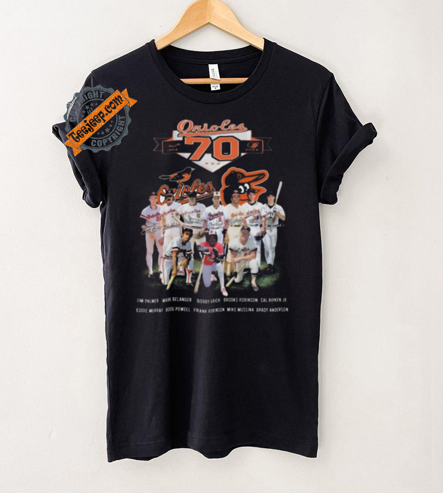 Top Baltimore orioles 70 years of legends from 1954 to 2024 shirt Top Baltimore orioles 70 years of legends from 1954 to 2024 shirt