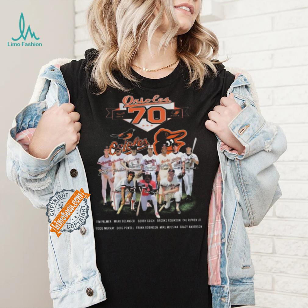 Top Baltimore orioles 70 years of legends from 1954 to 2024 shirt Top Baltimore orioles 70 years of legends from 1954 to 2024 shirt
