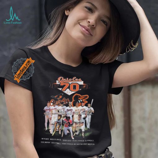 Top Baltimore orioles 70 years of legends from 1954 to 2024 shirt
