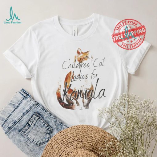 Top Childfree cat ladies for kamala vote for the kitty lady in 2024 shirt