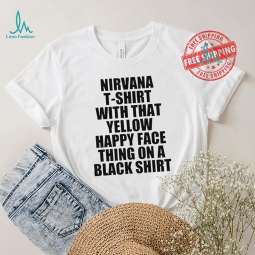 Top Teenhearts Nirvana T Shirt With That Yellow Happy Face Thing On A Black Shirt