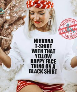 Top Teenhearts Nirvana T Shirt With That Yellow Happy Face Thing On A Black Shirt