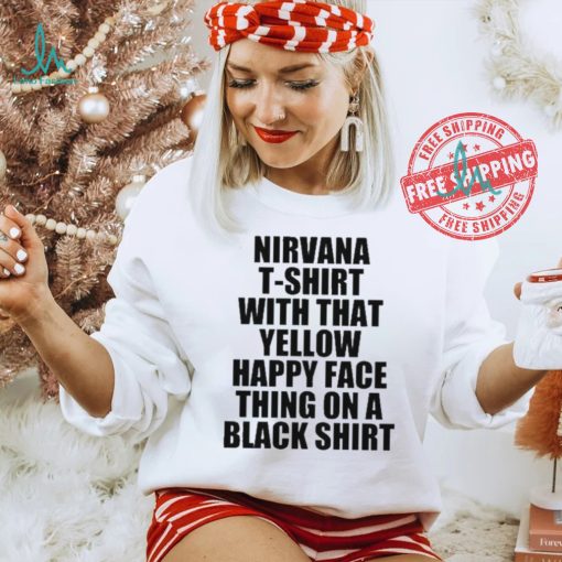 Top Teenhearts Nirvana T Shirt With That Yellow Happy Face Thing On A Black Shirt