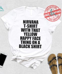 Top Teenhearts Nirvana T Shirt With That Yellow Happy Face Thing On A Black Shirt