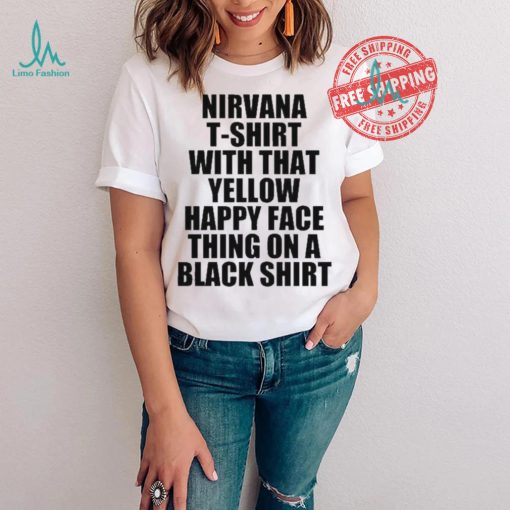 Top Teenhearts Nirvana T Shirt With That Yellow Happy Face Thing On A Black Shirt