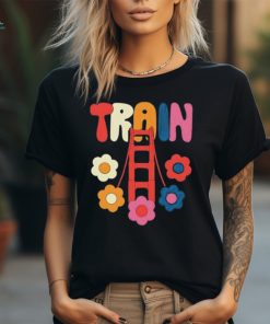 Train Golden Flowers T shirt