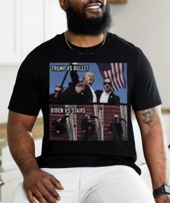Trending Trump Assassination Attempt Trump Vs Bullet Biden Vs Stairs T shirt, hoodie, sweater, long sleeve and tank top Trending Trump Assassination Attempt Trump Vs Bullet Biden Vs Stairs T shirt