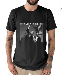 Trending Trump Attempted Assassination Never Back Down One Nation Under God Trump 2024 T shirt