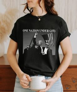 Trending Trump Attempted Assassination Never Back Down One Nation Under God Trump 2024 T shirt