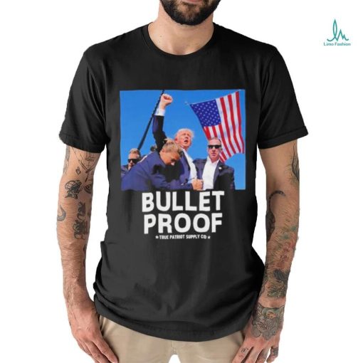 Trending Trump Shot Assassination Attempt Bullet Proof Fist Raised T shirt