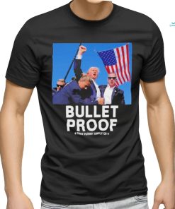 Trending Trump Shot Assassination Attempt Bullet Proof Fist Raised T shirt