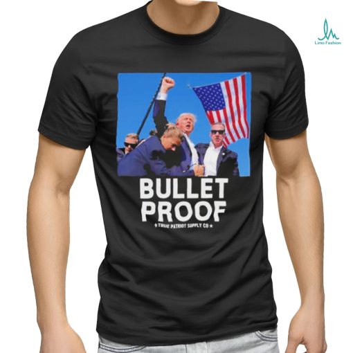 Trending Trump Shot Assassination Attempt Bullet Proof Fist Raised T shirt