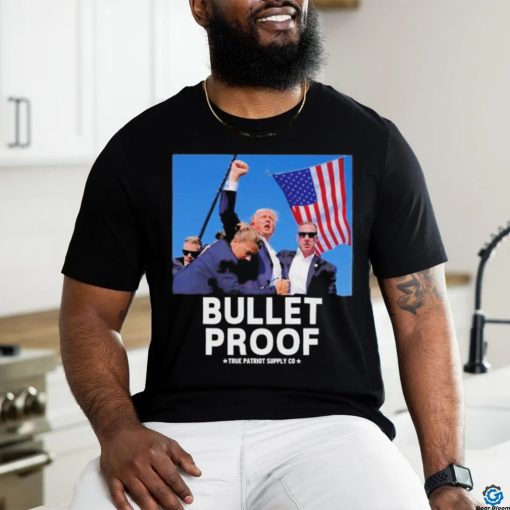 Trending Trump Shot Assassination Attempt Bullet Proof Fist Raised T shirt