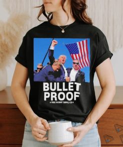 Trending Trump Shot Assassination Attempt Bullet Proof Fist Raised T shirt