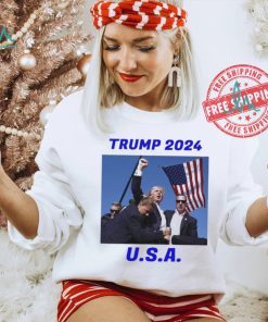 Trump 2024 Stay Strong Fist Pump Rally Secret Service Flag T Shirt, hoodie, sweater, long sleeve and tank top Trump 2024 Stay Strong Fist Pump Rally Secret Service Flag T Shirt