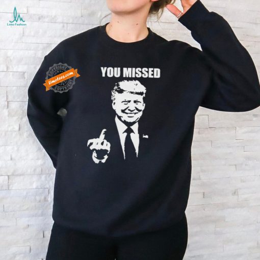 Trump 2024 You Missed Butler Pa Rally Patriotic Flag Vintage T Shirt