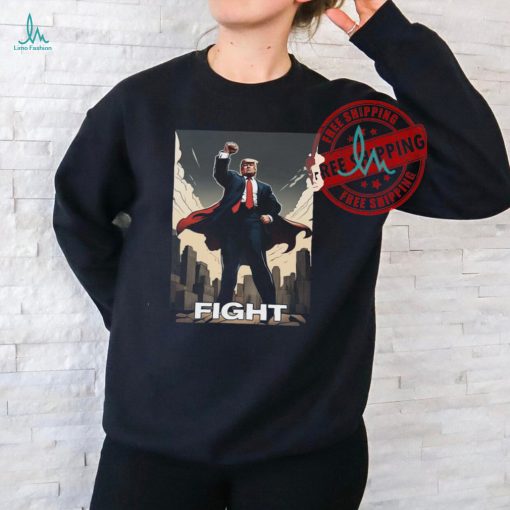 Trump Assassination Superhero Donald Trump Fight Trump 2024 Us Flag Donald Trump Pennsylvania Shirt