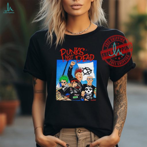Trump Fight x Hard Rock style punks not dead shirt
