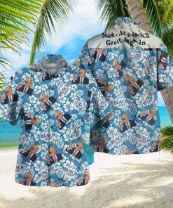 Trump Make America Great Again Busch Light Hawaiian Shirt Memes