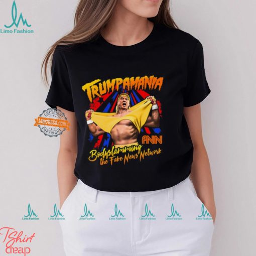 Trump Wrestling Meme Fake News Trumpamania Shirt