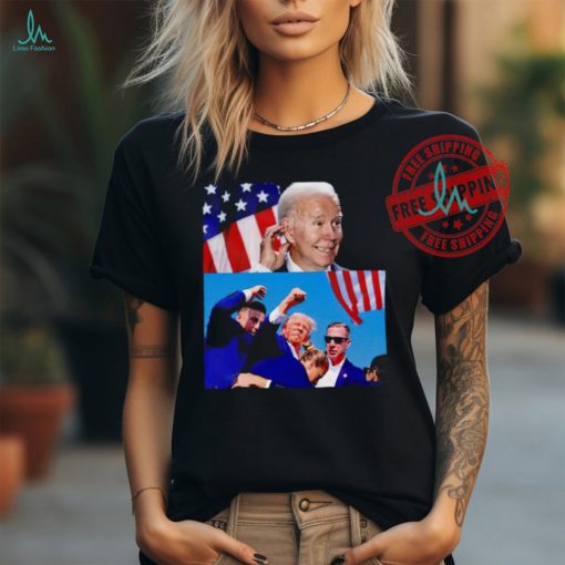 Trump shot attempted assassination shooting Biden worried split shirt
