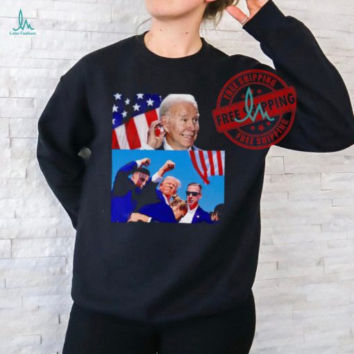 Trump shot attempted assassination shooting Biden worried split shirt