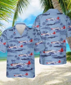 Tuskegee Airman Benjamin O. Davis Jr. P 51 Mustang Hawaiian Shirt