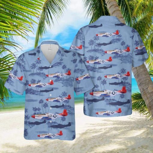 Tuskegee Airman Benjamin O. Davis Jr. P 51 Mustang Hawaiian Shirt