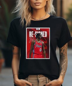 Tyrese Maxey Re Signed Philadelphia 76ers Shirt
