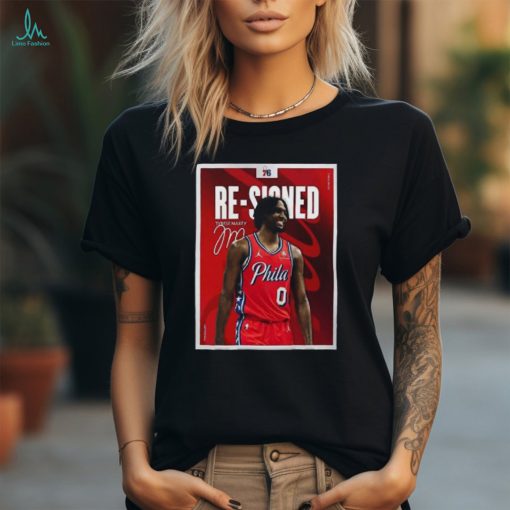 Tyrese Maxey Re Signed Philadelphia 76ers Shirt