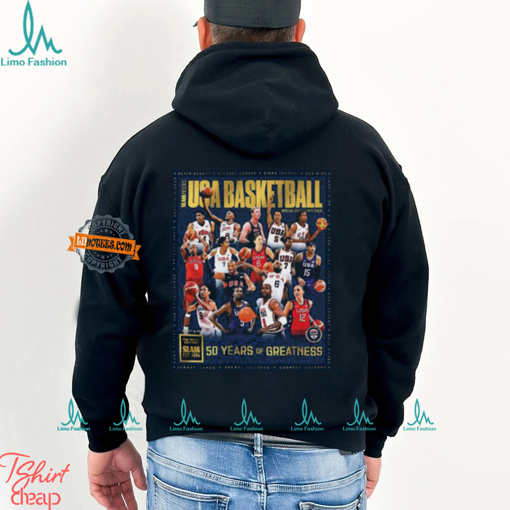 USA Basketball Is Celebrating 50 Years Of Greatness 2024 Paris Olympics SLAM Presents Gold The Metal Editions Classic T Shirt USA Basketball Is Celebrating 50 Years Of Greatness 2024 Paris Olympics SLAM Presents Gold The Metal Editions Classic T Shirt