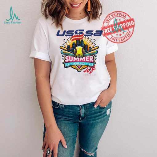 USSSA New Jersey Fast Pitch Summer in the City 2024 logo shirt