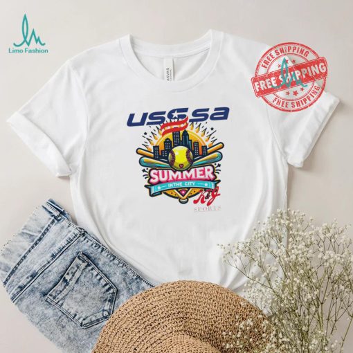 USSSA New Jersey Fast Pitch Summer in the City 2024 logo shirt