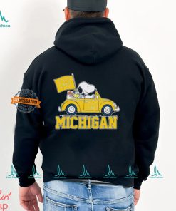 University Of Michigan Peanuts Snoopy And Woodstock On Car Shirt