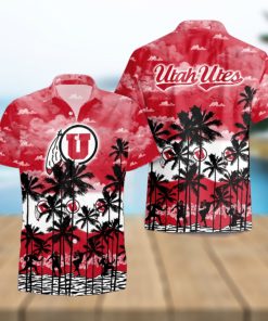 Utah Utes Palms Tree Hawaiian Shirt