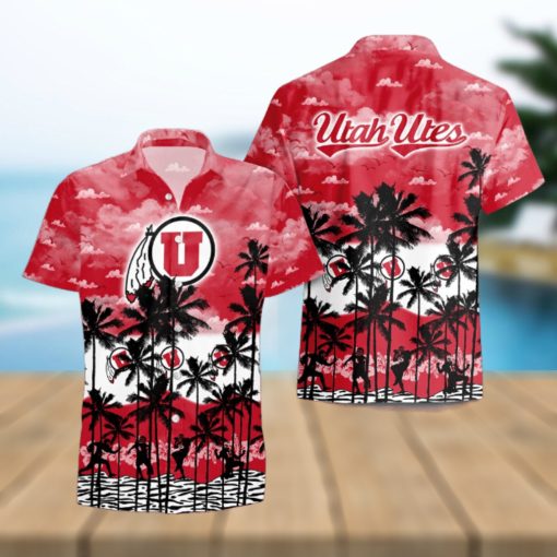 Utah Utes Palms Tree Hawaiian Shirt