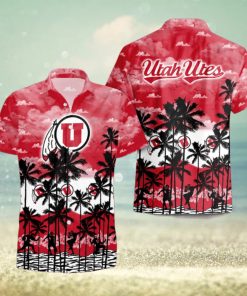 Utah Utes Palms Tree Hawaiian Shirt